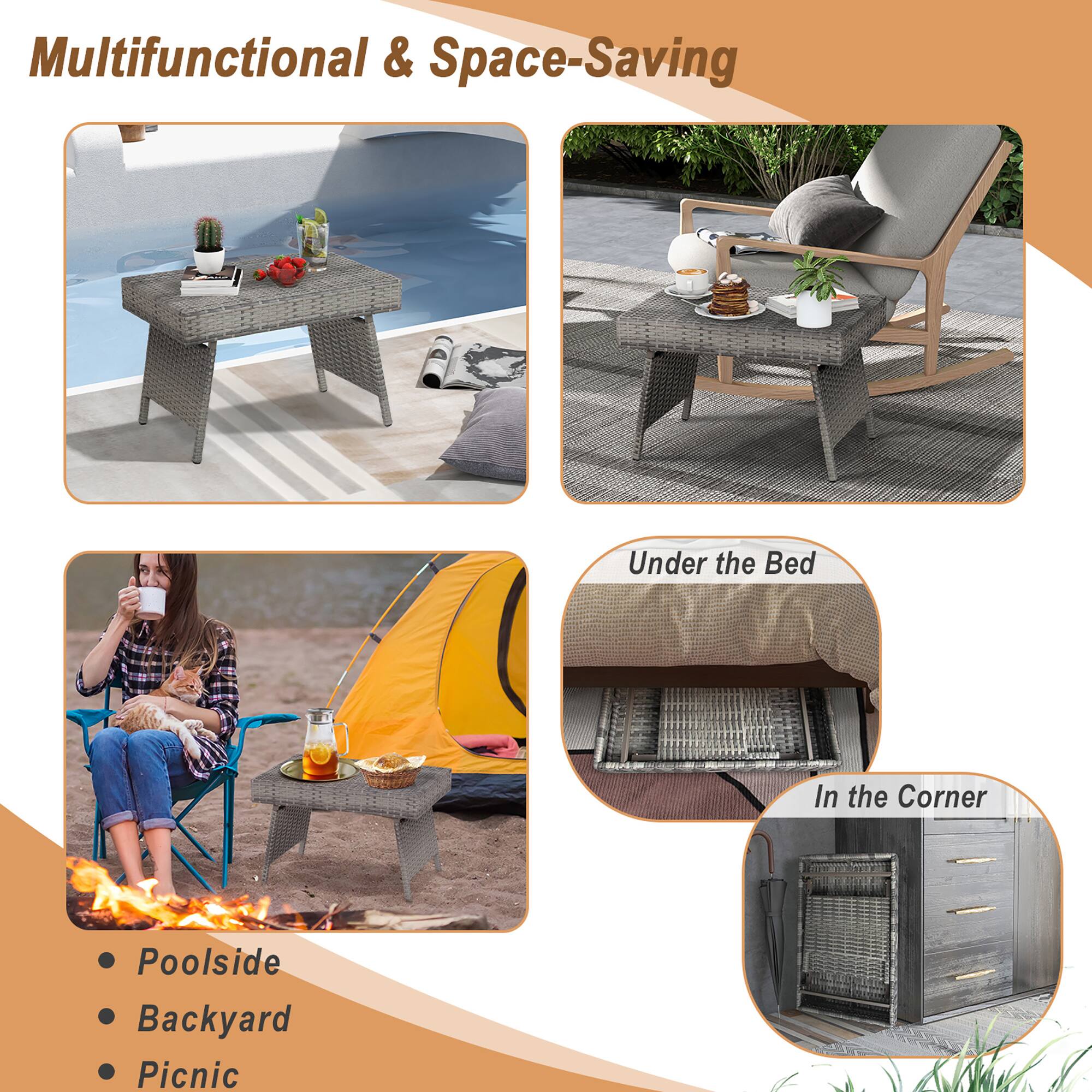 Multifunctional & Space-Saving

Poolside
Backyard
Picnic
Under the Bed
In the Corner