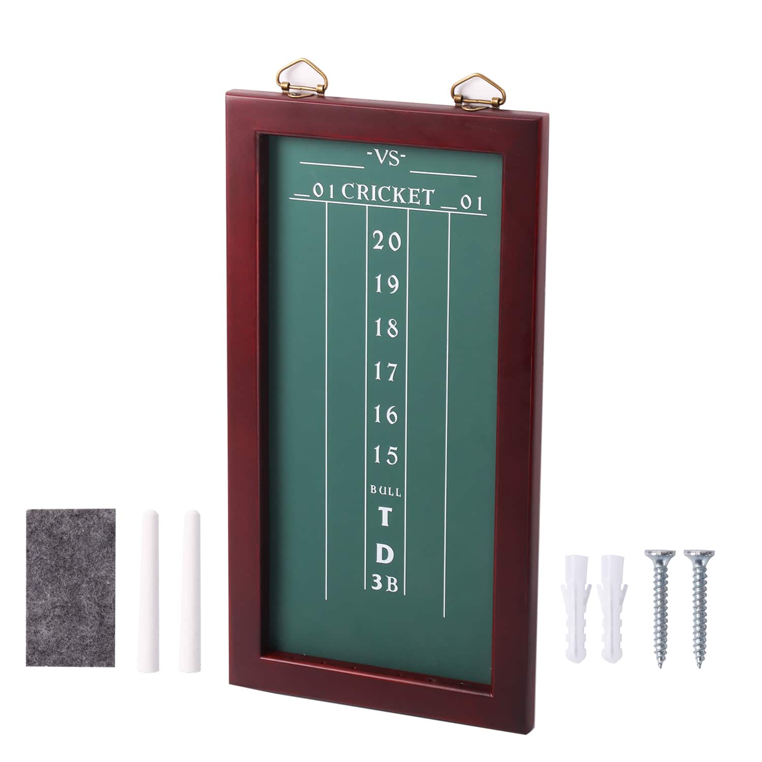 GSE Games & Sports Expert - Chalk Dart Scoreboard for Dart Board Cricket & 01 Dart Games with Chalks and Chalk Wipe (Chalk Scoreboard) - Green