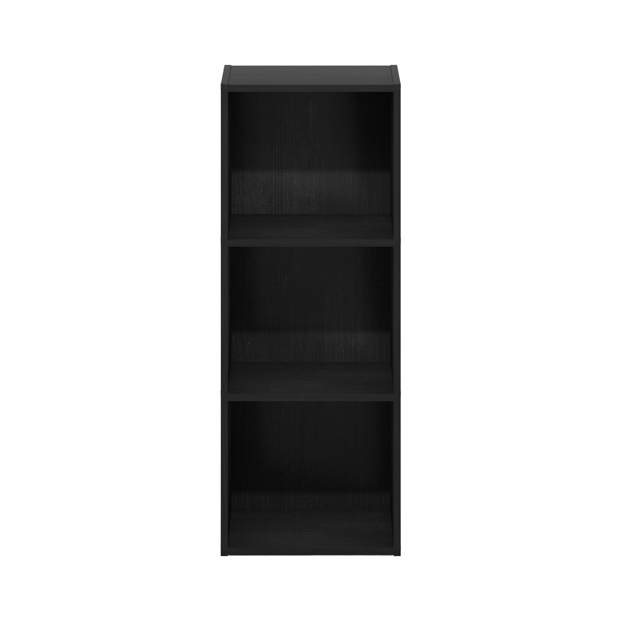 Alt View 7. Furinno - PASIR Book Shelf, 3-Tier Open Shelves Bookshelf, Bookcase, 9 x 12 x 32, for Living Room, Bedroom, Home Office - Darkwood.