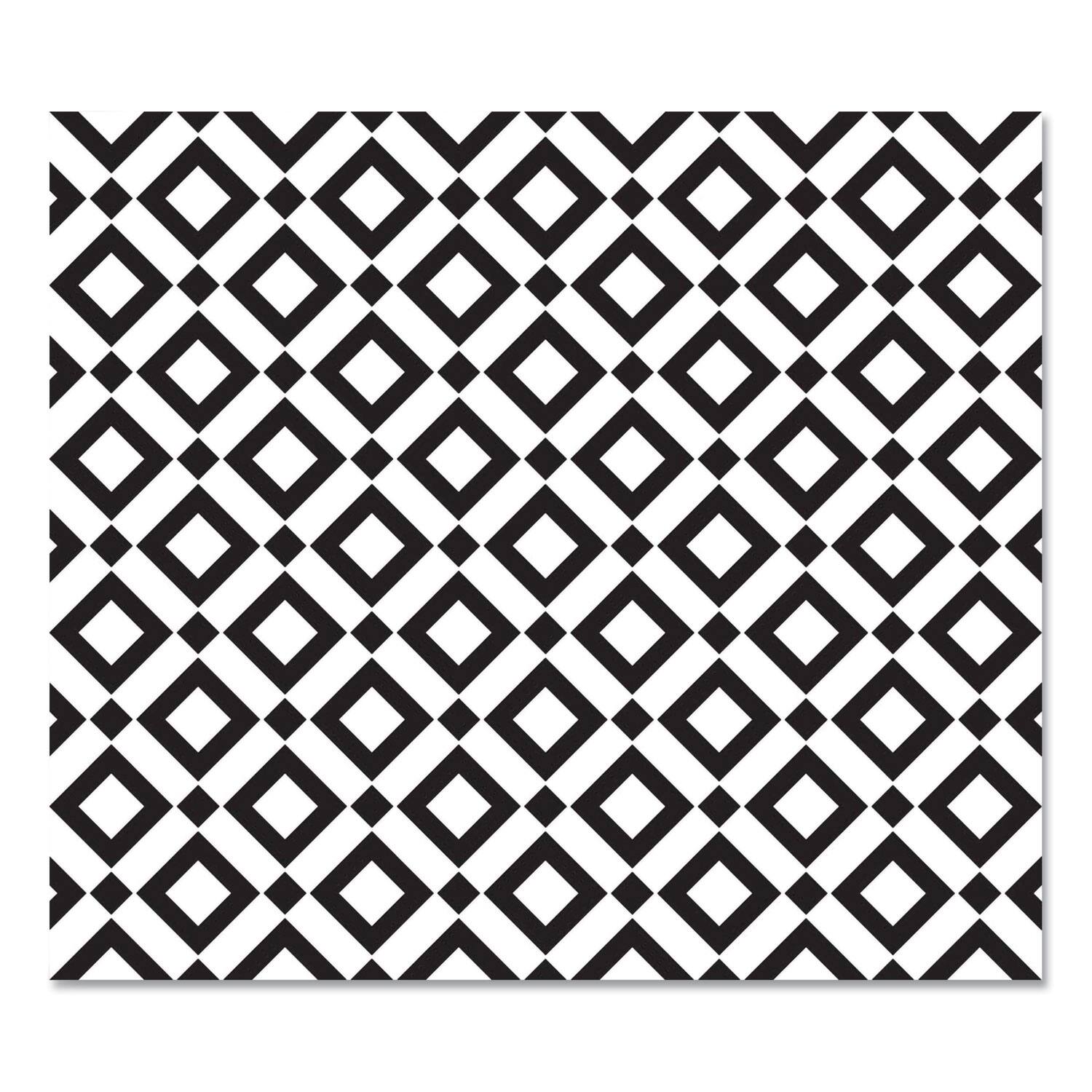 Back. Deflecto - FashionMat Chair Mat for Flat Pile Carpeted and Hard Floors, Rectangular, Straight Edges, 35" x 40", White/Black - Black|White.