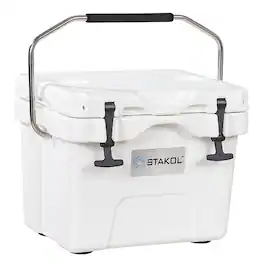 Costway - 16 Quart Cooler Portable Ice Chest Leak-Proof 24 Cans Ice Boxfor Camping - White