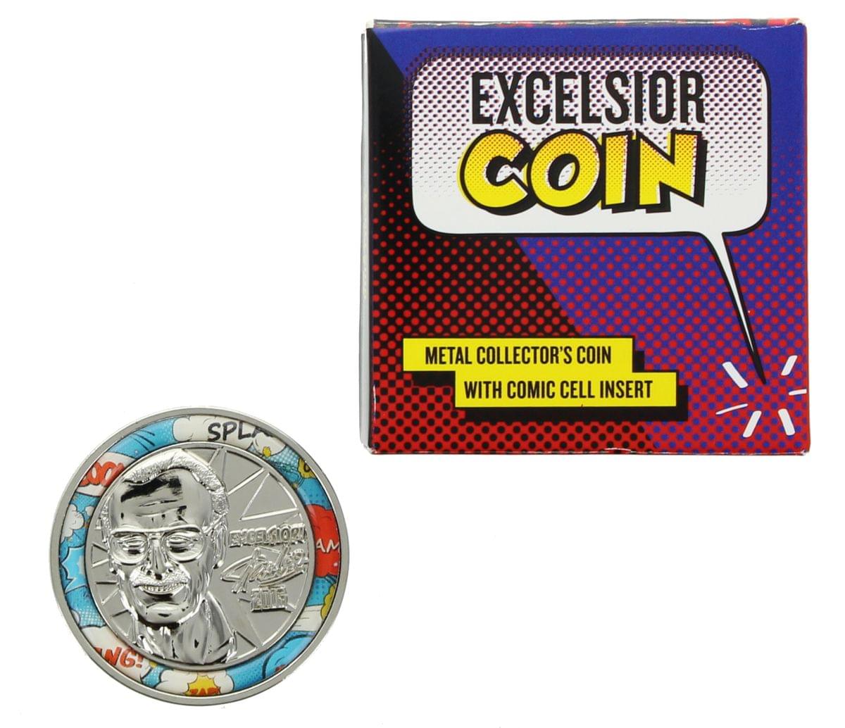 EXCELSIOR COIN  
METAL COLLECTOR'S COIN WITH COMIC CELL INSERT  
SPL  
EXCELSIOR  
AM  
NG