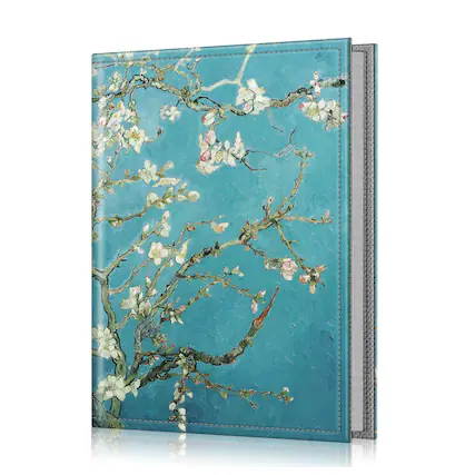 Front. Kitcheniva - Portable Wallet Photo Album Leather Cover 52 Photo Capacity For 4x6 Photo Blossom - Multicolor Blossom.