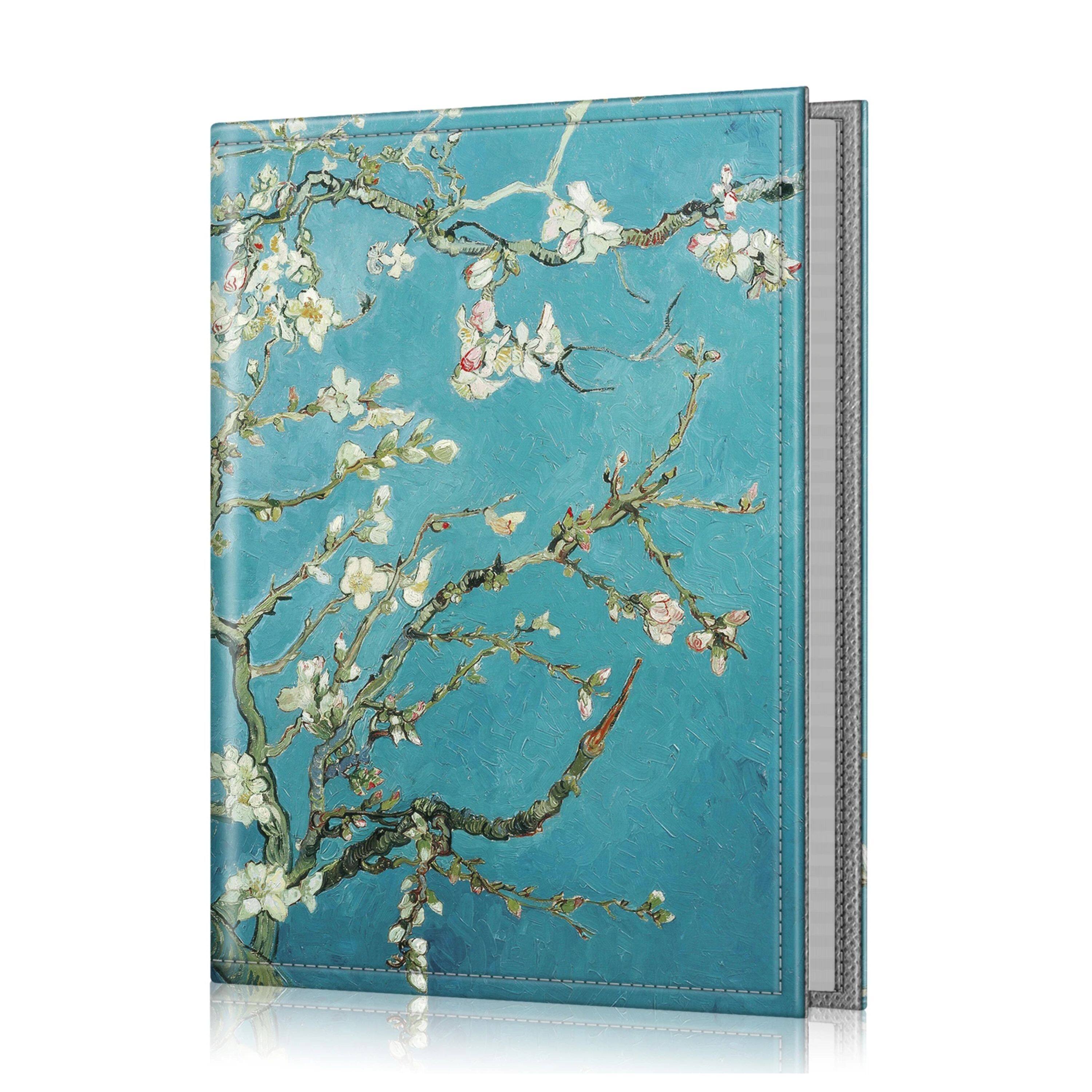 Front. Kitcheniva - Portable Wallet Photo Album Leather Cover 52 Photo Capacity For 4x6 Photo Blossom - Multicolor Blossom.