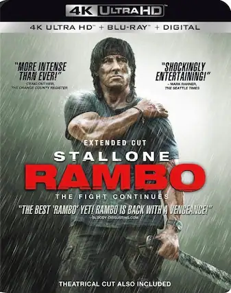 Front. Rambo - 4K Blu-Ray.