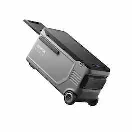 Anker - SOLIX Everfrost 2 Electric Cooler 58L(61QT) with 288Wh Plug in Battery, Refrigerator/Freezer, Powered by AC/DC/Solar - Gray
