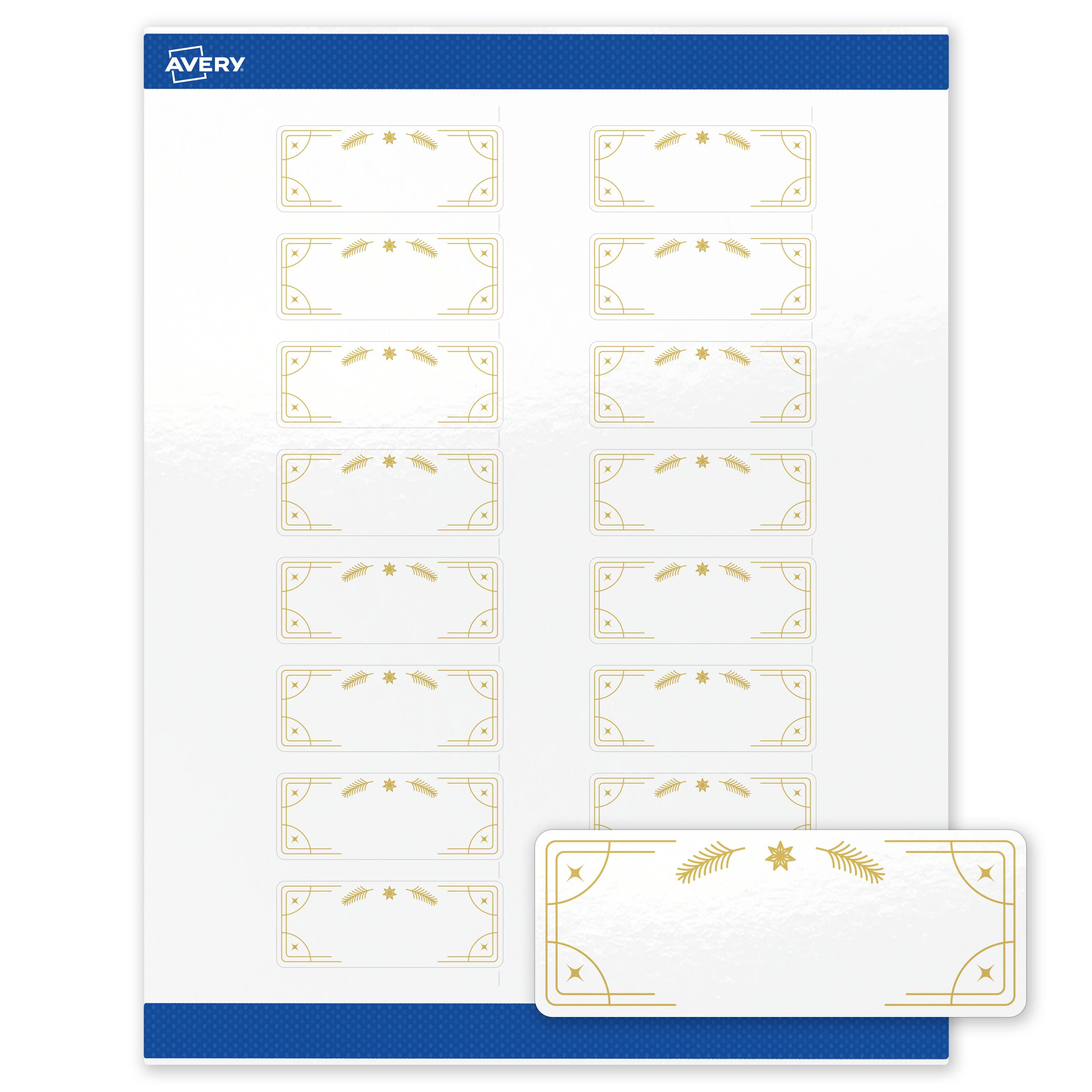 "Avery - Avery® Labels, 1"" x 2-5/8"", Glossy Gold Christmas Trees - White" price history on PriceWatchPro