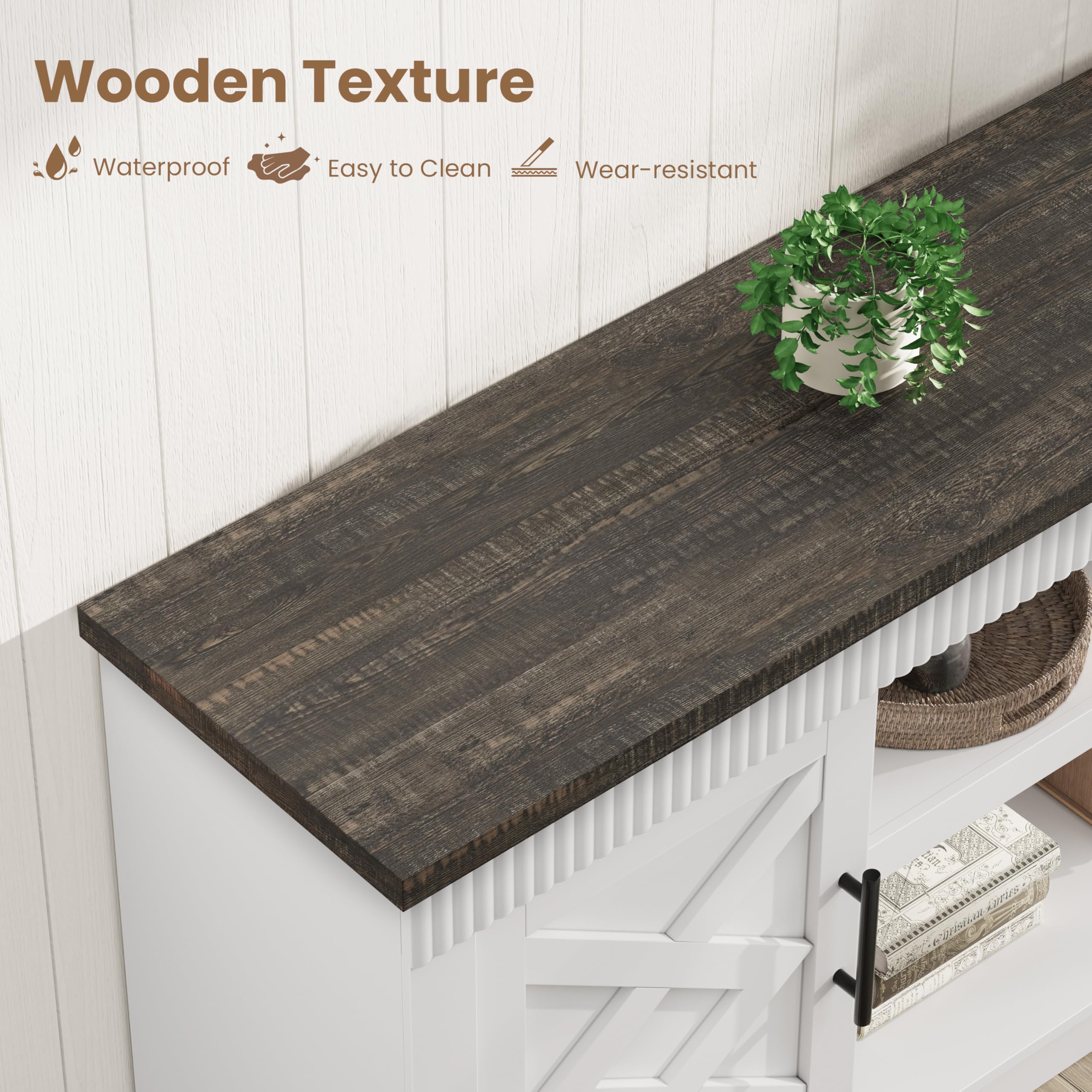 Wooden Texture  
Waterproof  
Easy to Clean  
Wear-resistant