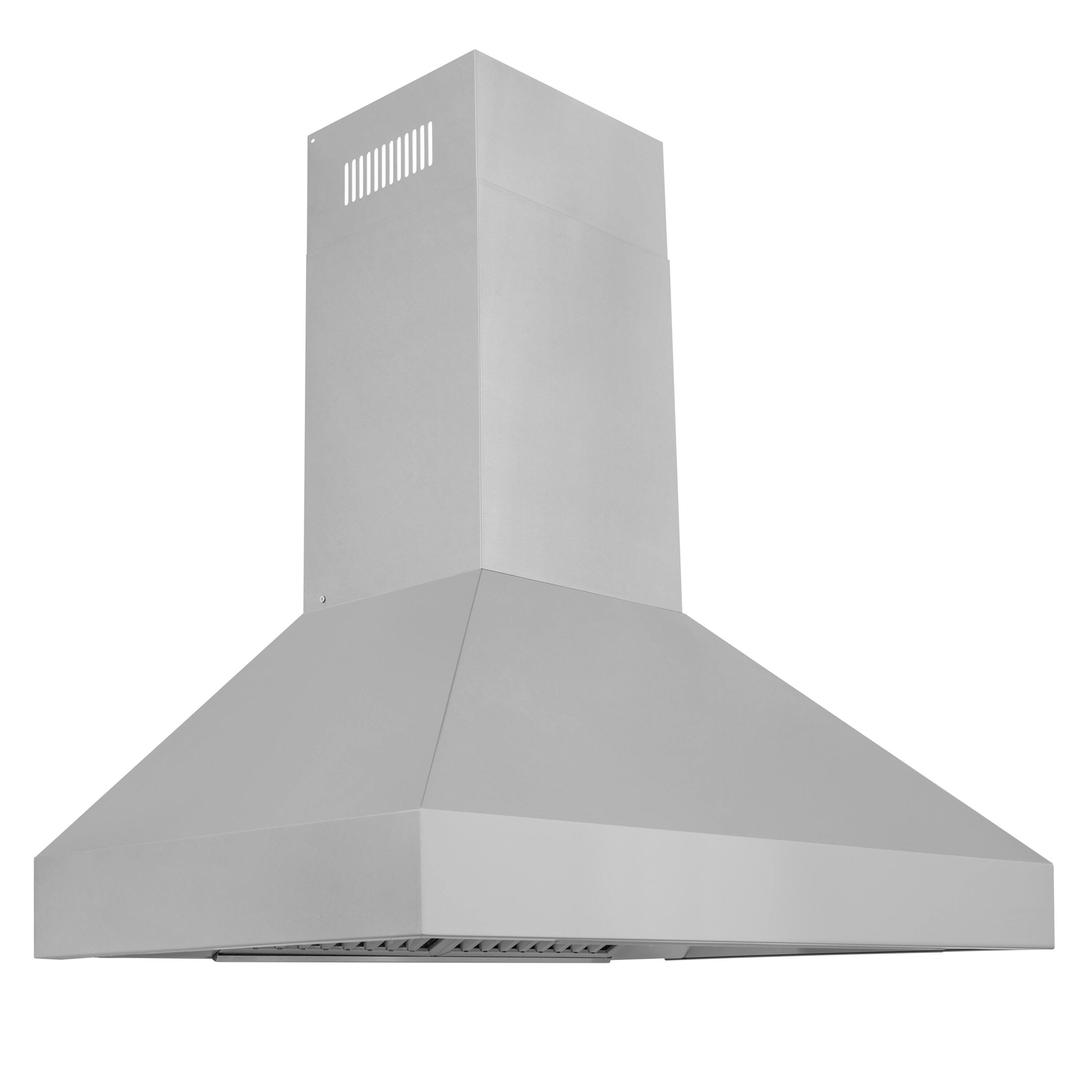 Left. ZLINE - ZLINE 30 in. Ducted Wall Mount Range Hood with Dual Remote Blower in Stainless Steel (597-RD-30) - Stainless Steel.
