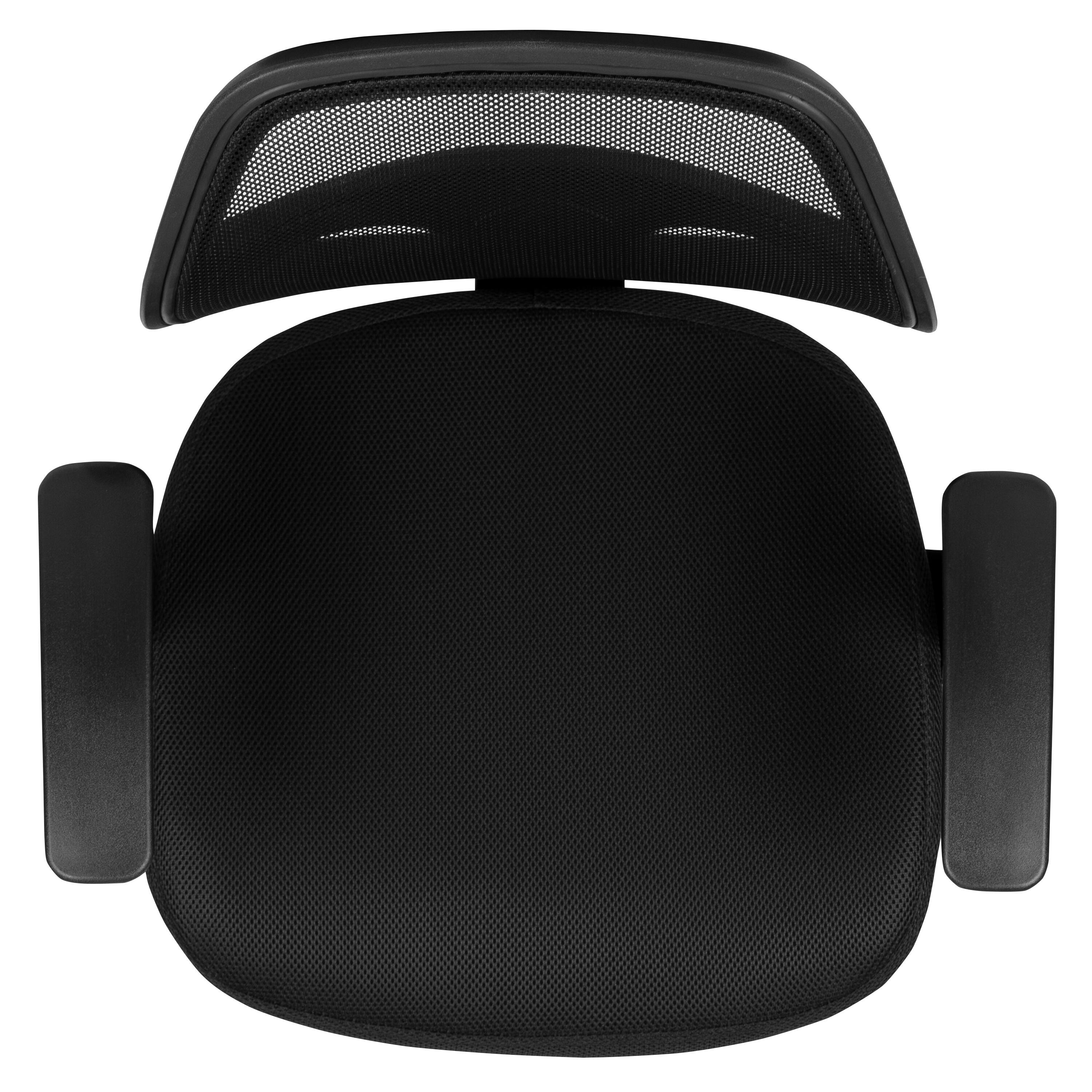 Alt View 8. Emma + Oliver - Mid-Back Mesh Swivel Task Office Chair with T-Arms - Black.