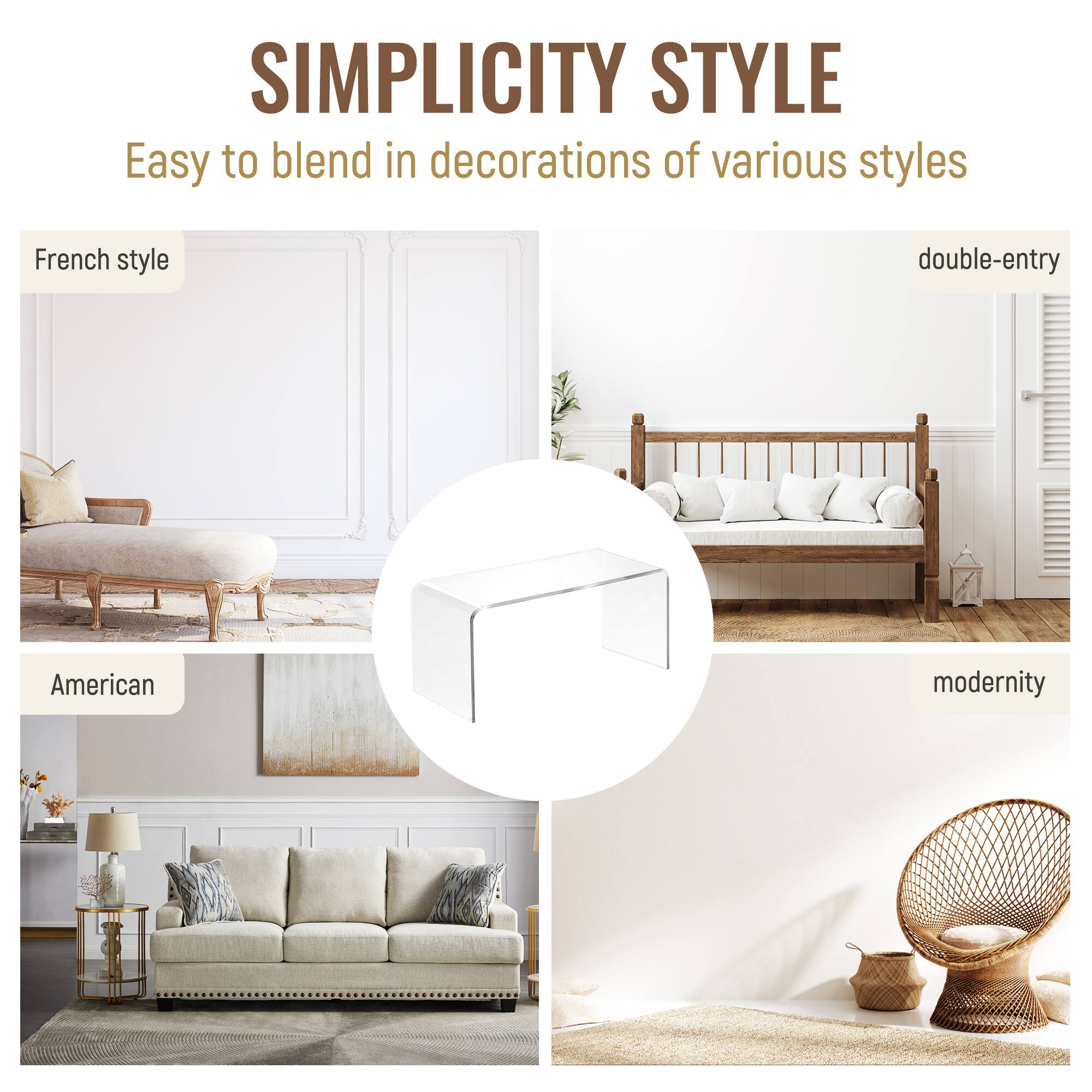 SIMPLICITY STYLE Easy to blend in decorations of various styles French style American double-entry modernity