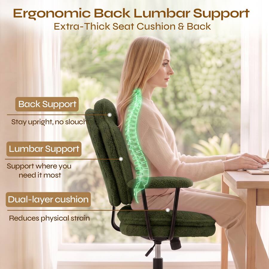 Back Strained Computer Pinmoco Ergonomic Office Chair with Padded Armrests and High Back ...