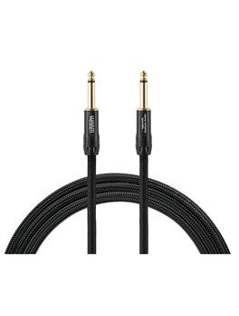 Warm Audio - 6 FT Premier Series Instrument Cable Straight-End TS, with Double-Ruessen Shielding and Braided Outer Wraps