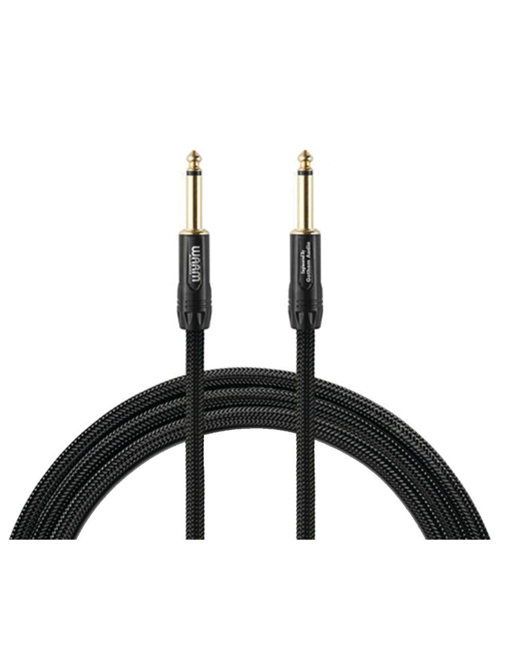 Front. Warm Audio - 6 FT Premier Series Instrument Cable Straight-End TS, with Double-Ruessen Shielding and Braided Outer Wraps.