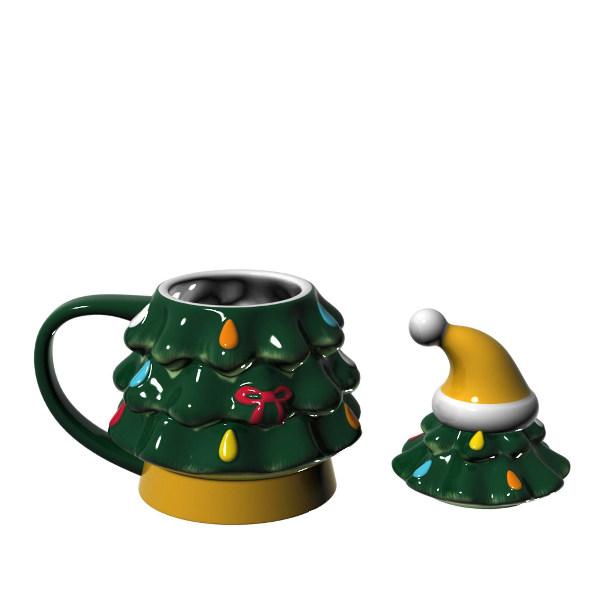 Alt View 2. Evergreen Enterprises - Green Bay Packers 14oz. Christmas Tree Mug With Lid - Green.