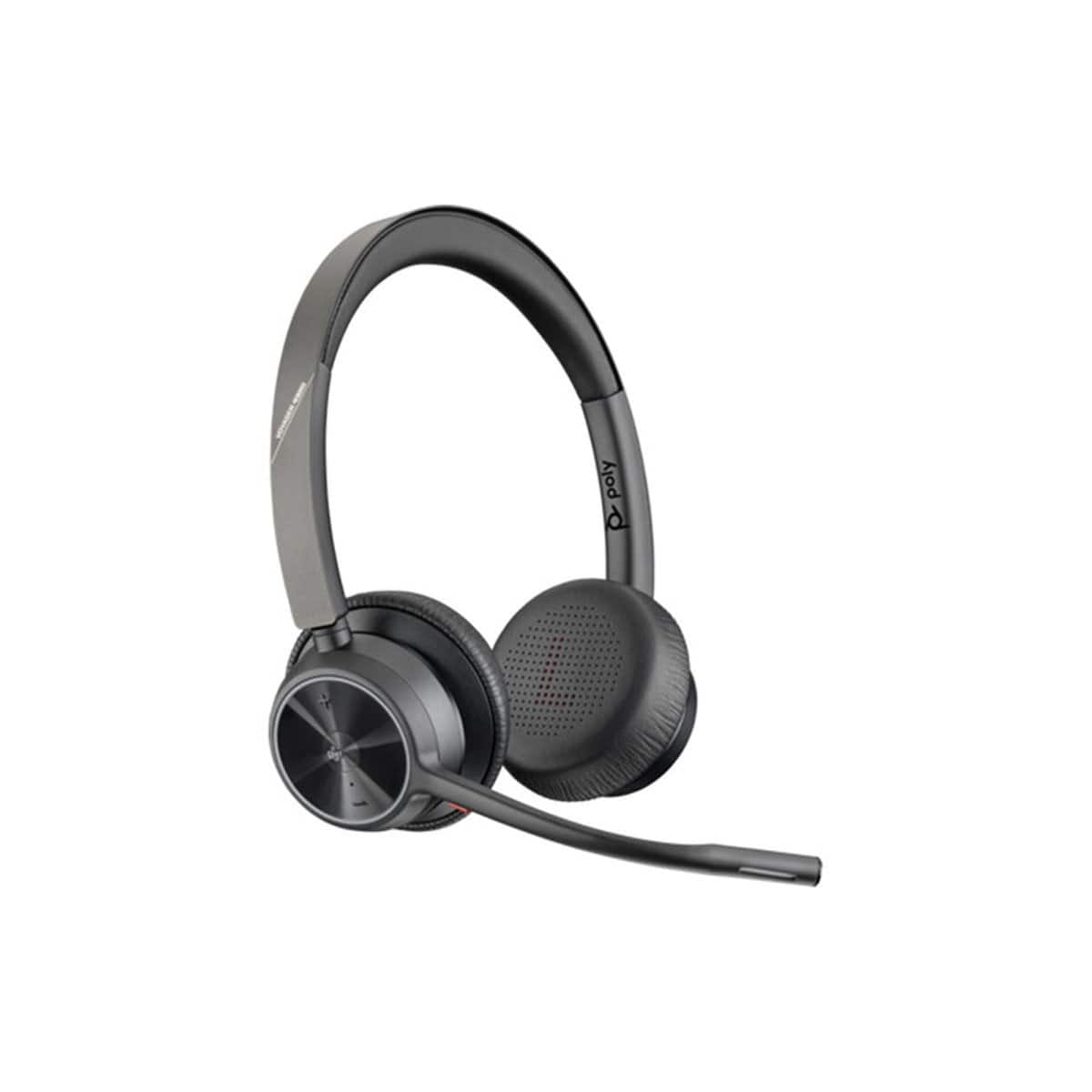 HP - Poly Voyager 4320 UC Wireless Stereo Headset with USB-A Adapter, Microsoft Teams Certified - Black