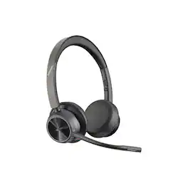 HP - Poly Voyager 4320 UC Wireless Stereo Headset with USB-A Adapter, Microsoft Teams Certified - Black