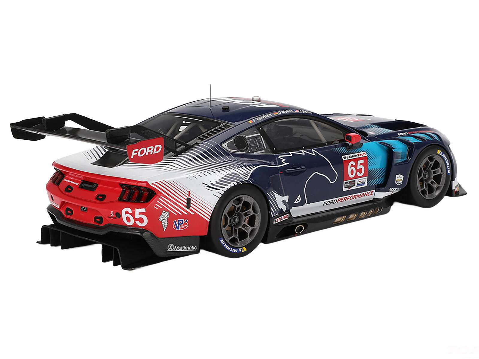 DMuller Hant FVervisch HN  
FORD  
65  
Multimatic  
MICHELIN  
T STRC  
WeatherTech  
65  
FORDPERFORMANCE  
VTHICHETIM  
TO