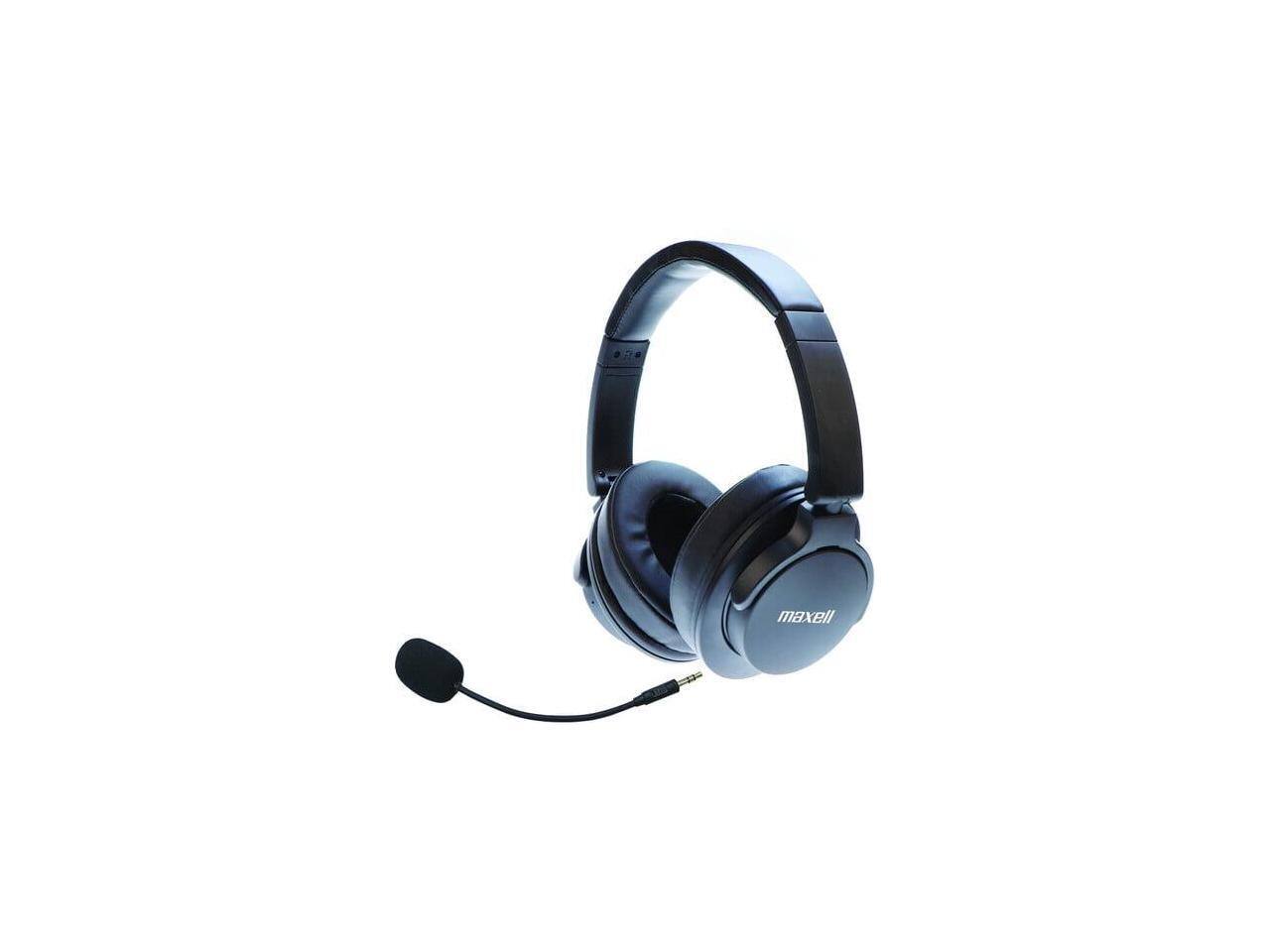 Alt View 6. Maxell - Maxell 199685 ANC-BT32 Active Noise Cancellation Bluetooth Headphone w/Boom MIC (Black)   - HEADPHONES - Multicolor.