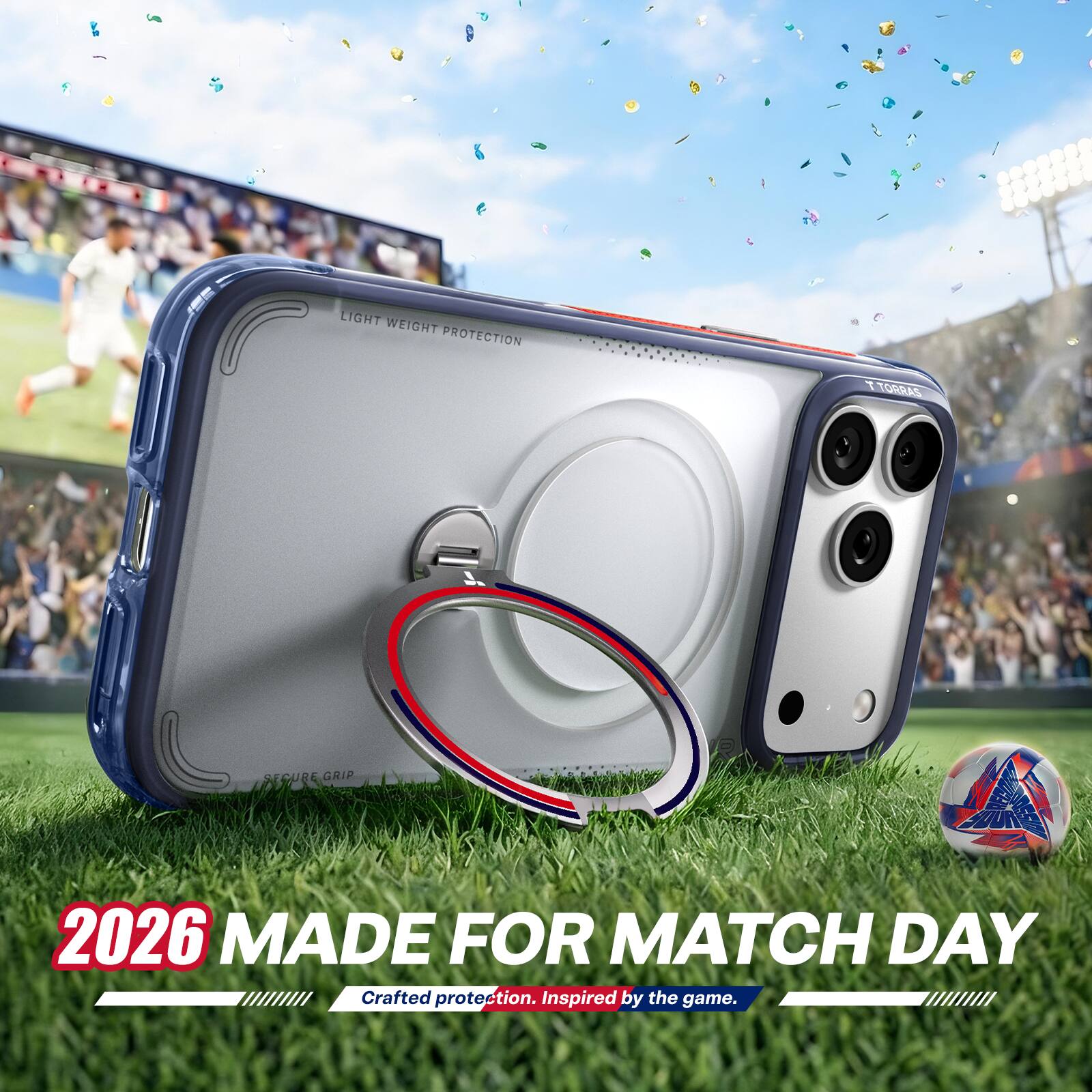 LIGHT WEIGHT PROTECTION  
E TOGRAS  
SECURE GRIP  
2026 MADE FOR MATCH DAY  
Crafted protection. Inspired by the game.