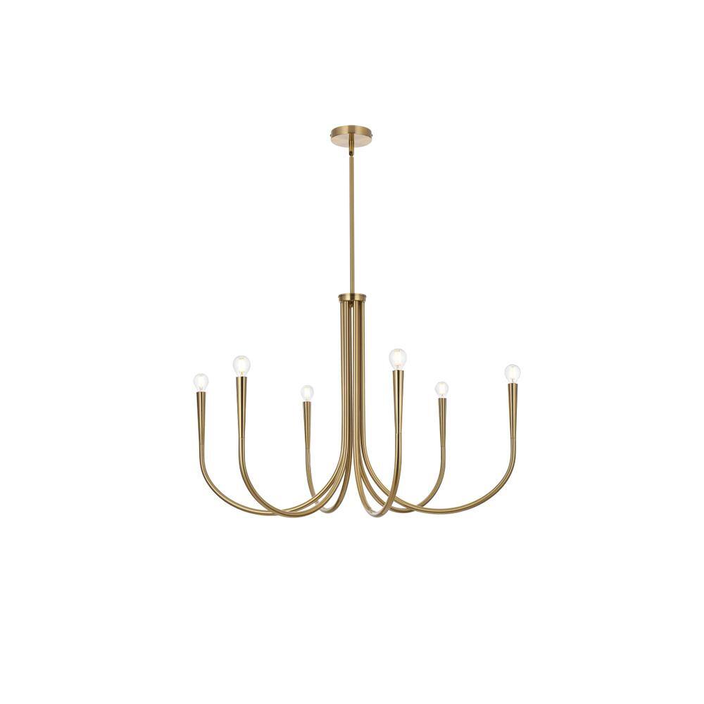 Alt View 4. Living District - Layne 36 inch chandelier in Gold - Gold.