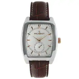 Peugeot - Men 33mm Remote Second Hand Leather Strap watch - Brown