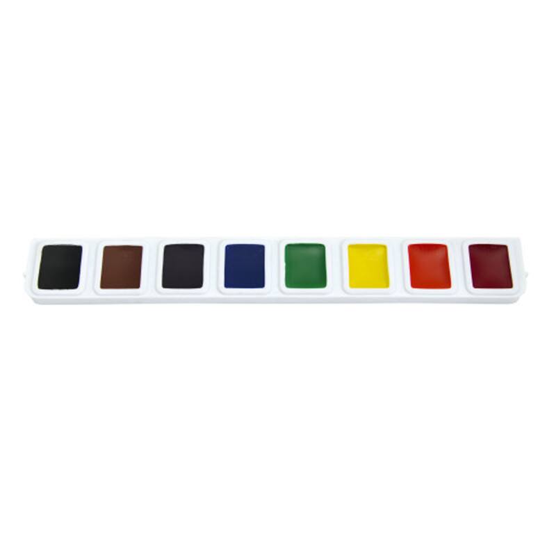 Front. Prang - Half Pan Watercolor Refill Tray 8 Colors 3 Trays.