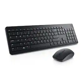 Dell - KM3322W Wireless Keyboard & Mouse Combo - RF 2.4GHz, Optical 1000 DPI, Multimedia Keys - Black