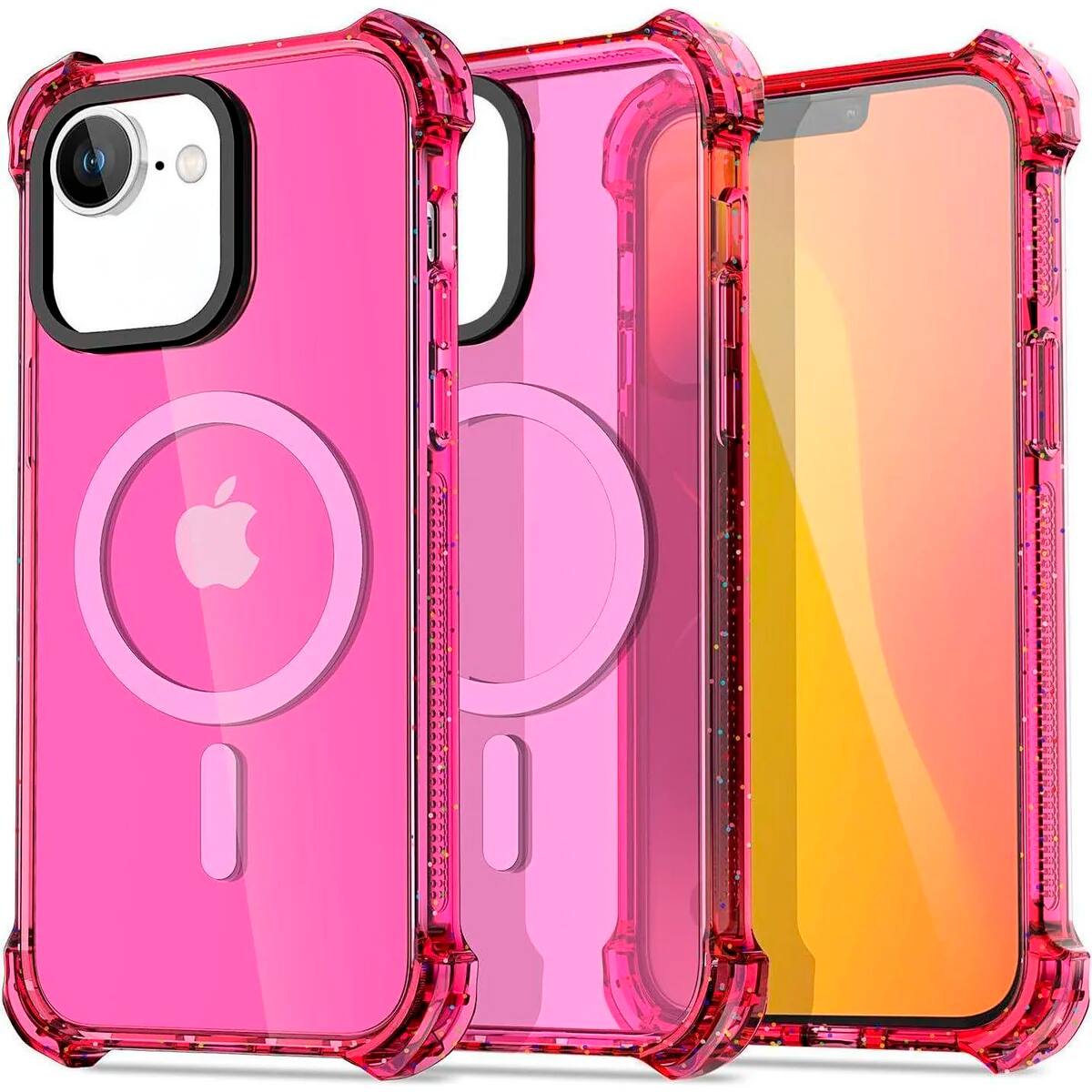 Entronix - Magnetic Clear Case for iPhone 16E - Enhanced Protection and Compatibility - Pink