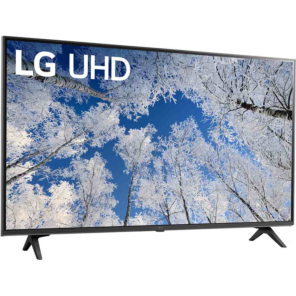Angle. LG - 43 Inch Class LED 4K UHD Smart webOS 22 TV 43UQ7070ZUD - Gray.