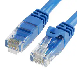 Cmple.com - Cmple - Cat 6 Ethernet Cable 10 ft, Cat6 Patch Cables 10Gbps Network Lan Cord, 550MHz, RJ45 Connectors - Blue