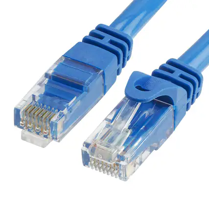 Front. Cmple.com - Cmple - Cat 6 Ethernet Cable 10 ft, Cat6 Patch Cables 10Gbps Network Lan Cord, 550MHz, RJ45 Connectors - Blue - Blue.