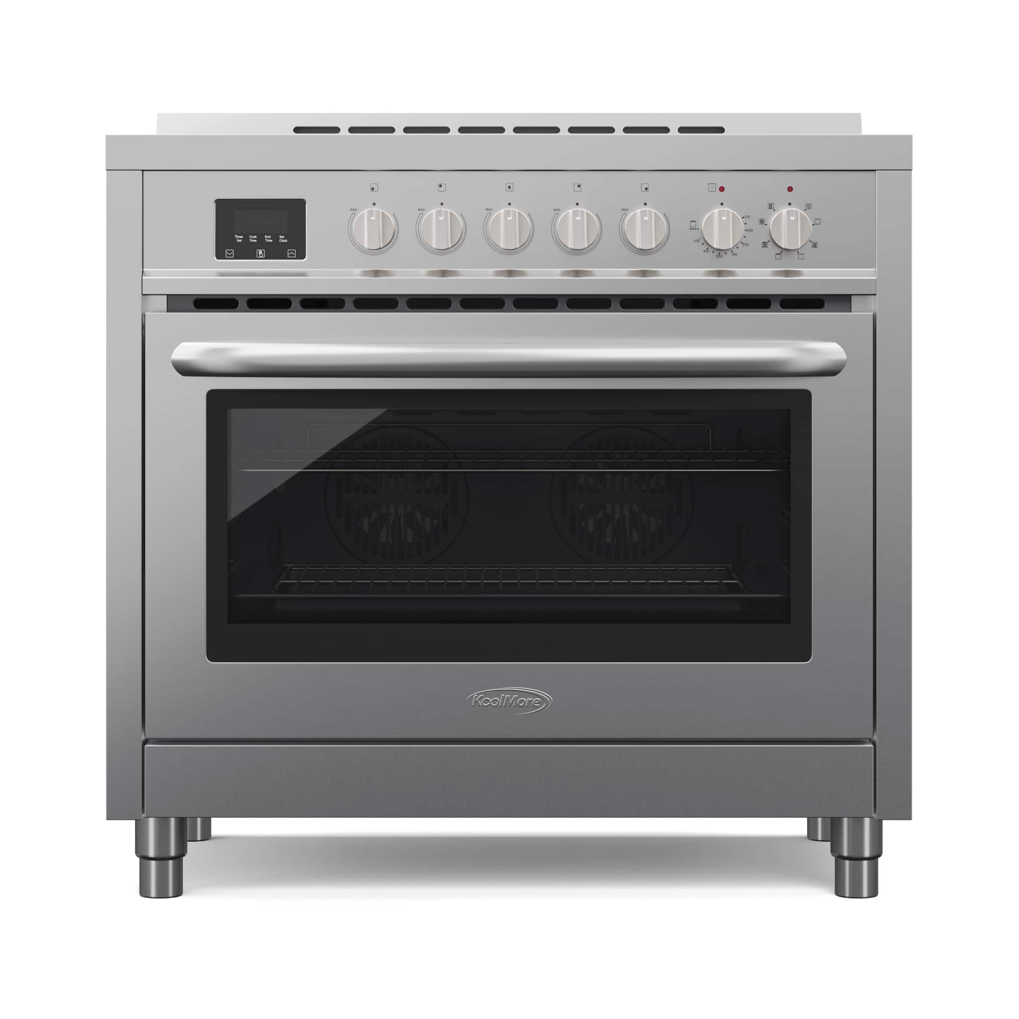 Koolmore - 36 Inch Professional All-Electric range Stainless Steel with Legs, 4.3 cu.ft. KM-FR36EE-SS - Stainless-Steel