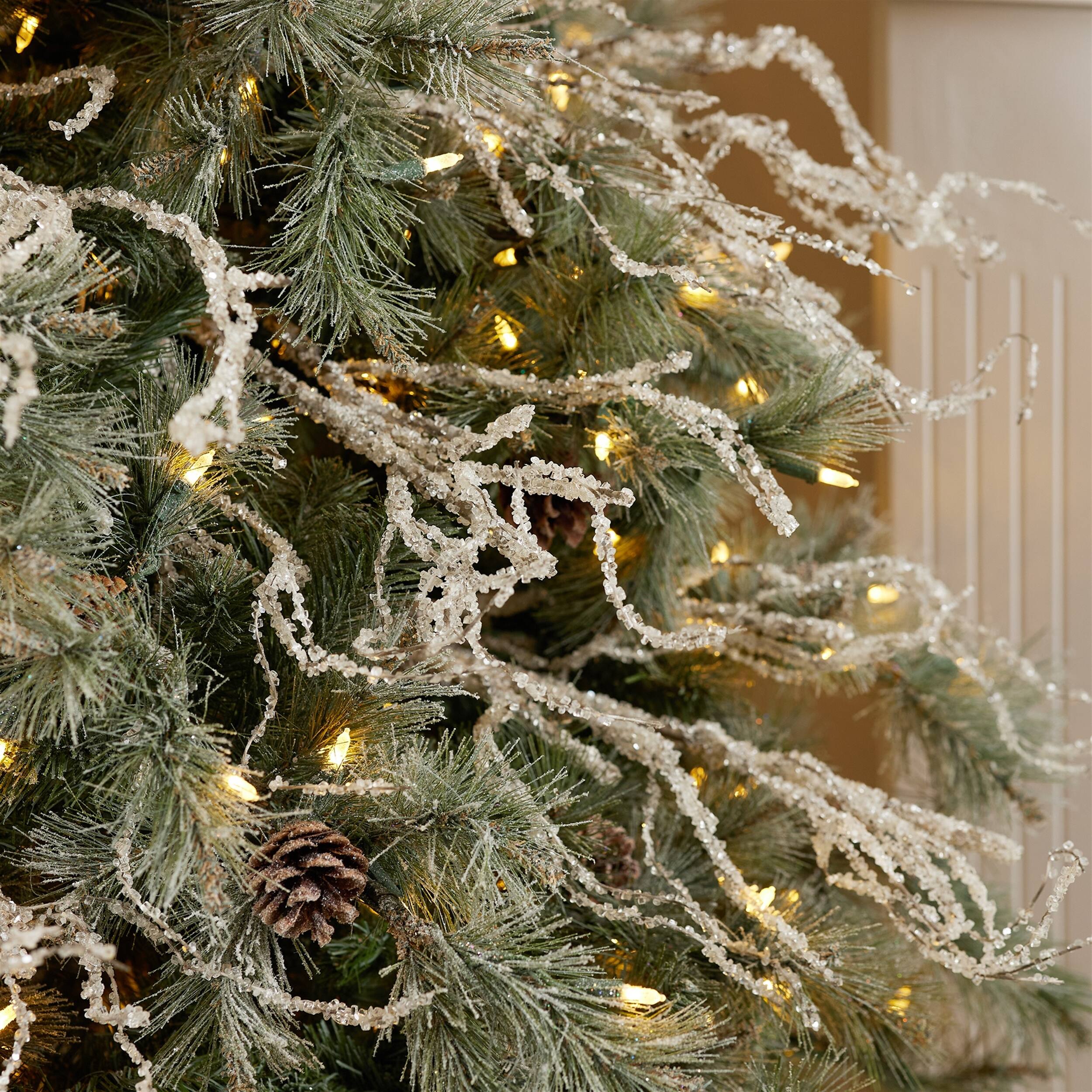 Angle. BreeBe - Silver Twig Branch (Set of 6) - Silver.