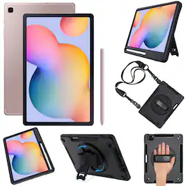 Samsung - Galaxy Tab S6 Lite 10.4" 64GB WiFi Tablet, Case Bundle - Chiffon Pink