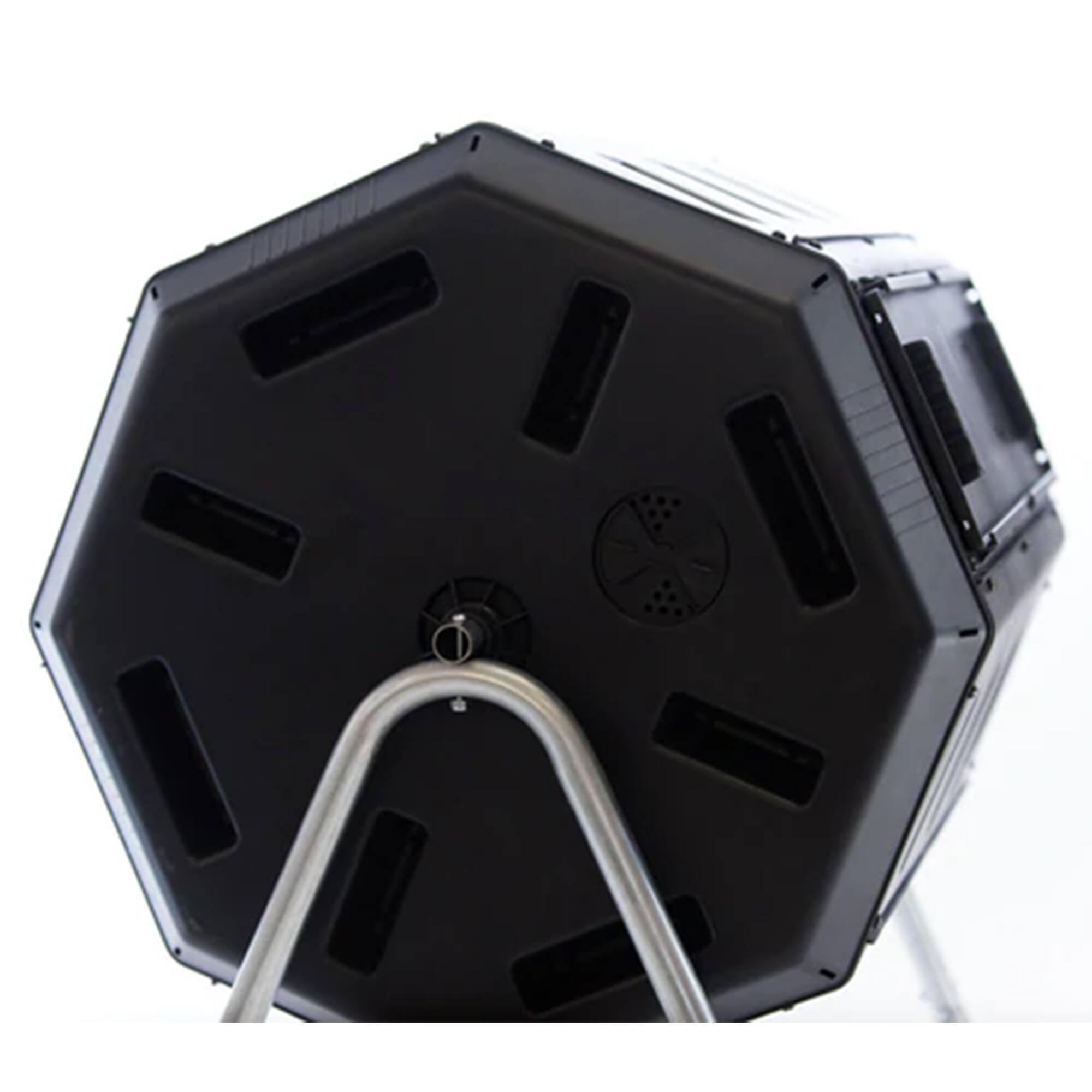 Alt View 10. FCMP Outdoor - FCMP Outdoor 37 Gallon Dual Chamber Tumbling Composter Bin with Wheels, Black.