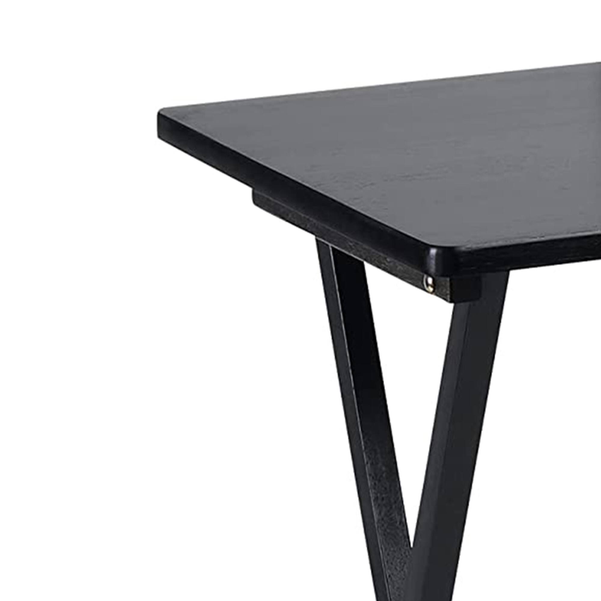 Alt View 7. PJ Wood - PJ Wood Folding TV Tray, Portable Wooden Table Set with Storage, Black, 6 Piece - White.