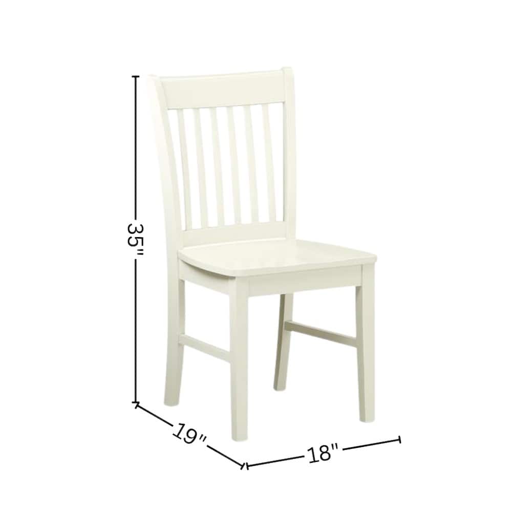 FurniFact - Linen White Dining Chair - Brown