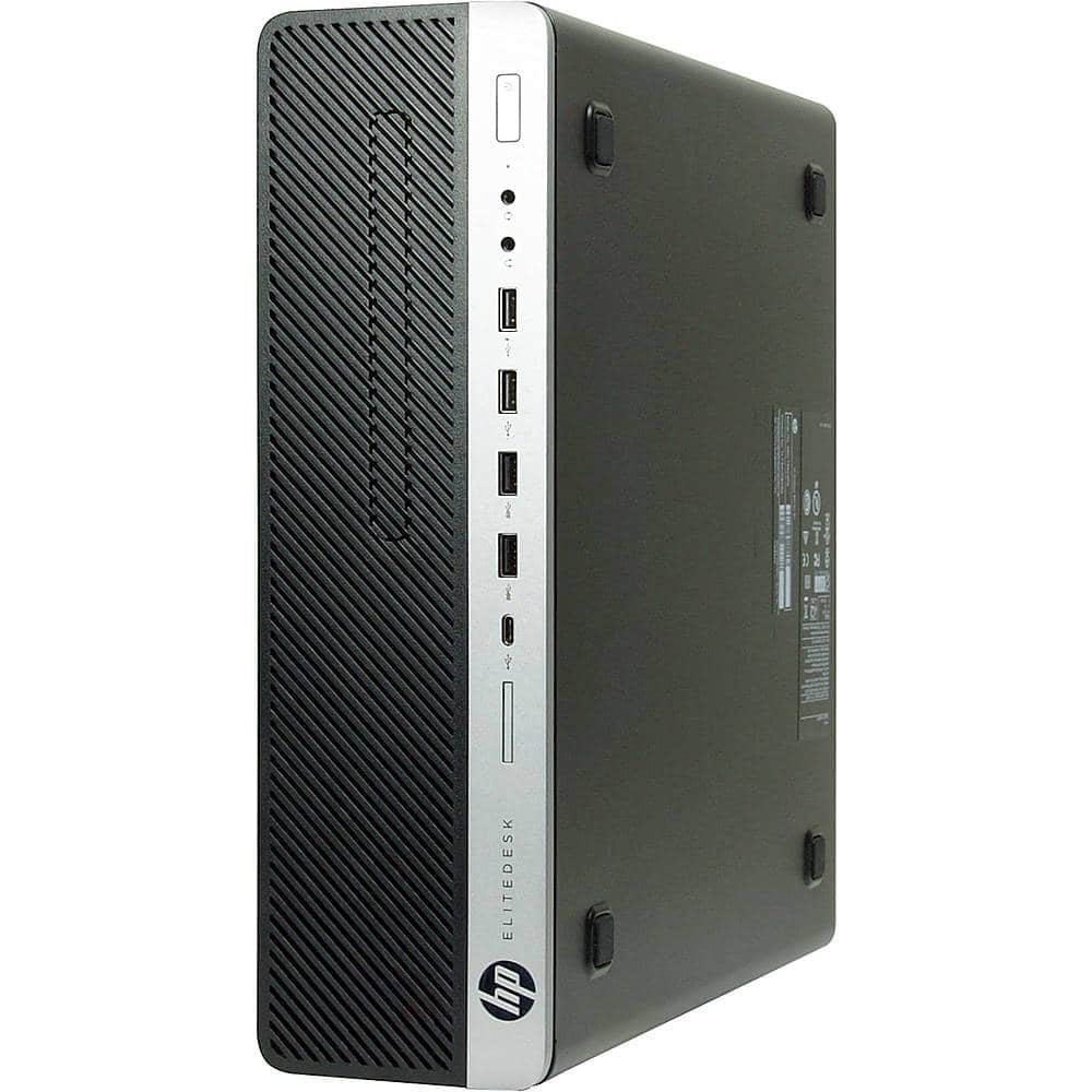 HP - Refurbished EliteDesk 800 G3 Desktop - Intel Core i7 - 16GB Memory - 512GB SSD - Black - Left_Zoom