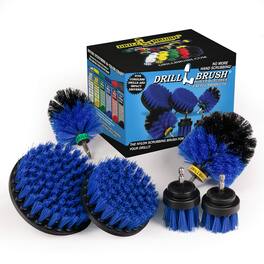 Drillbrush - Pool Accessories - 5 Piece Spin Brush Pool Cleaning Kit - Slide - Deck Brush - Hot Tub - Spa - Pond Liner
