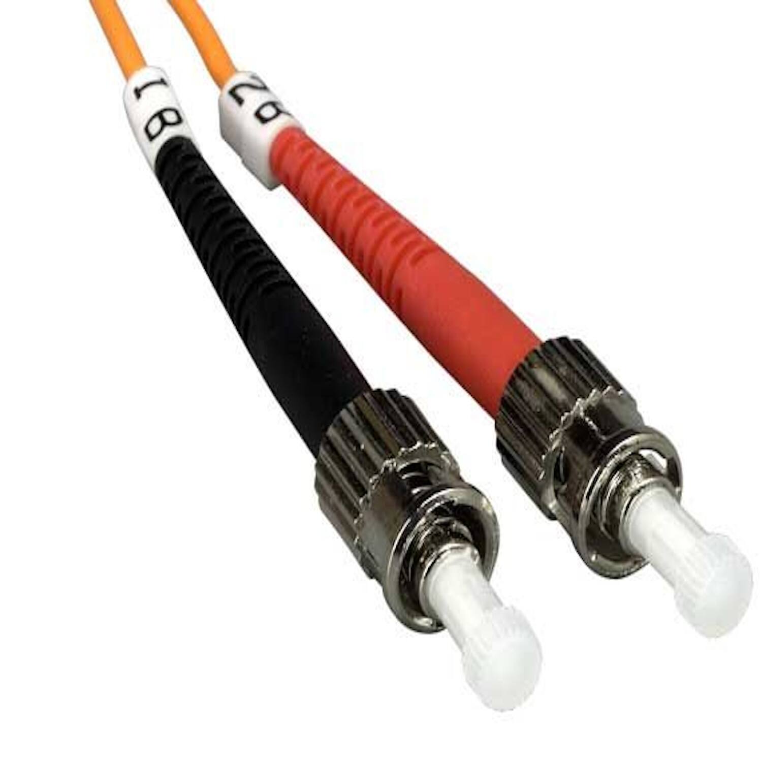 Left. Sanoxy - 15 Meters LC to ST Duplex 62.5/125 Multimode OM1 Fiber Optic Cable - Multi.