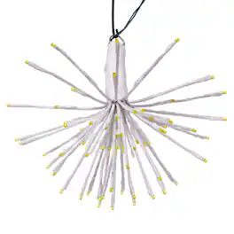 Vickerman - 80Lt x 16" White Starburst Yellow 5mm LED Lights.