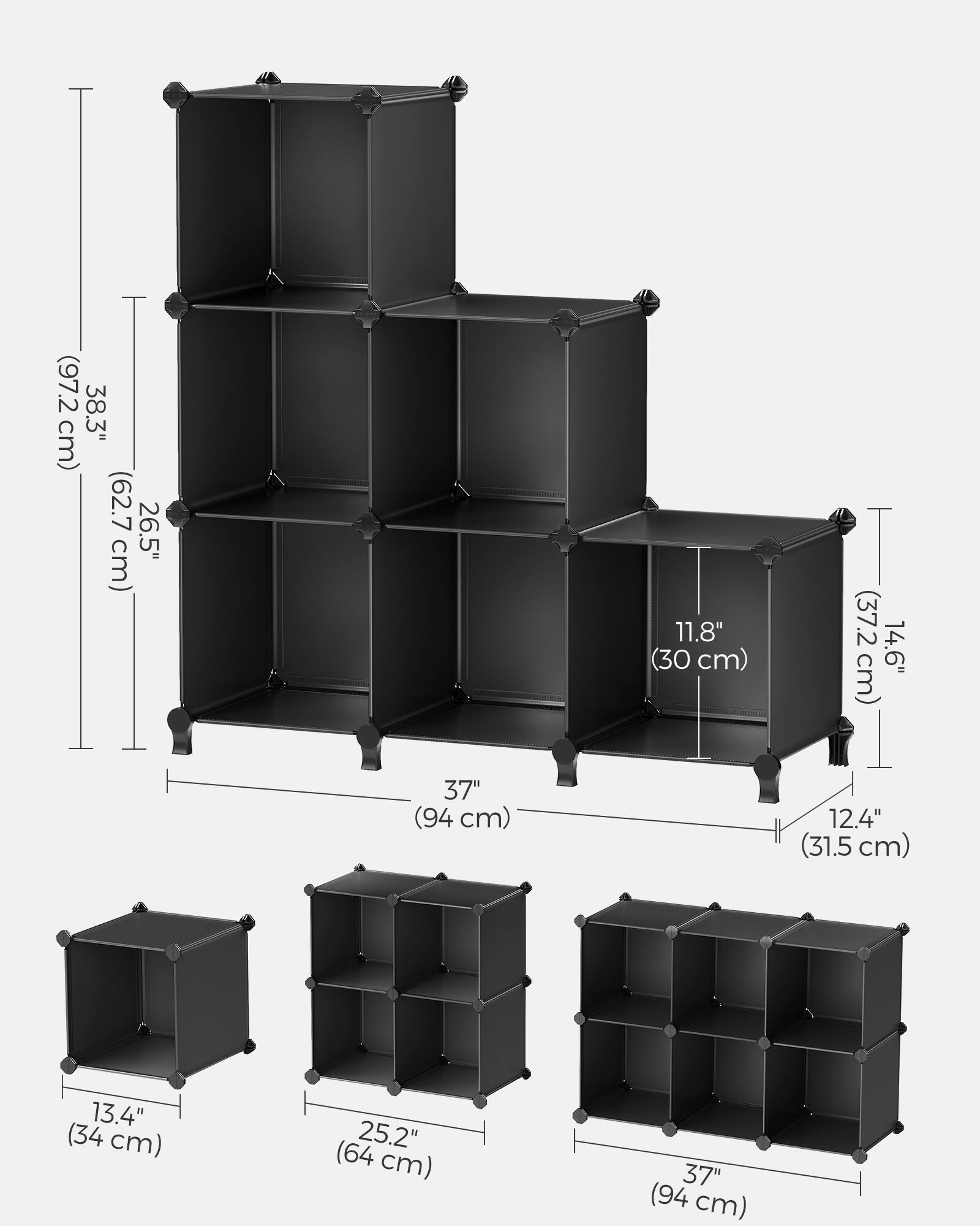 (97.2 38.3" cm) (62.7 26.5" cm) 11.8" (30 cm) (37.2 14.6" cm) 37" (94 cm) 12.4" (31.5 cm) 13.4" (34 cm) 25.2" (64 cm) 37" (94 cm)