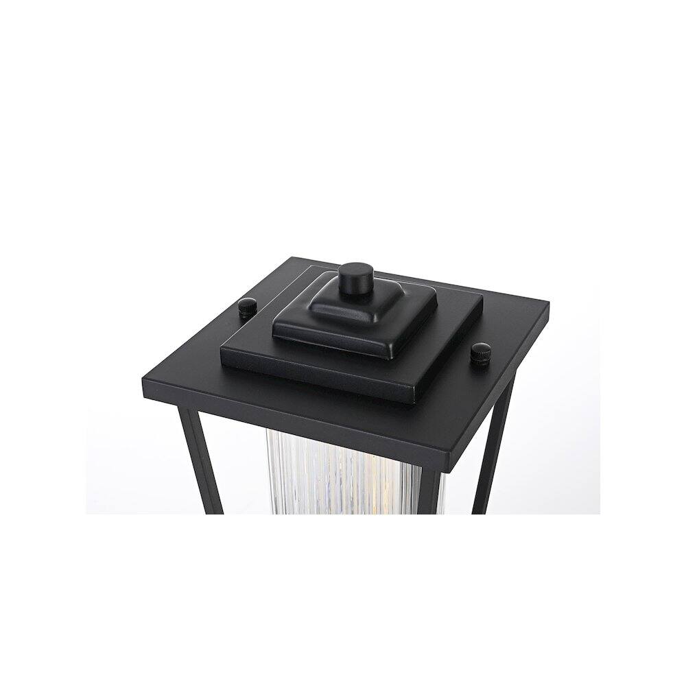 Alt View 2. Elegant Lighting - York 7 inch Outdoor Pendant in Black - Black.