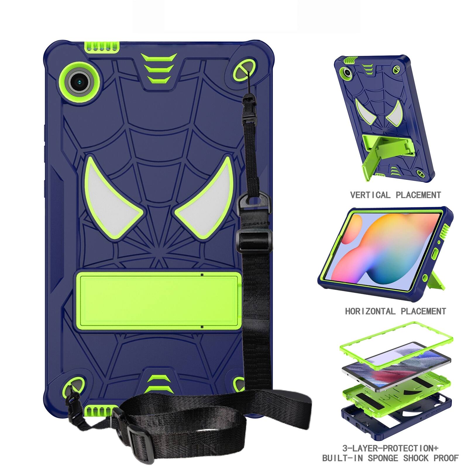 VERTICAL PLACEMENT  
HORIZONTAL PLACEMENT  
3-LAYER PROTECTION+ BUILT-IN SPONGE SHOCK PROOF