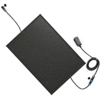 Costway - 20" x 30" Heated Snow Melting Mat with 3 in/h Speed Non-Slip Rubber GFCI Plug - Black - Front_Zoom