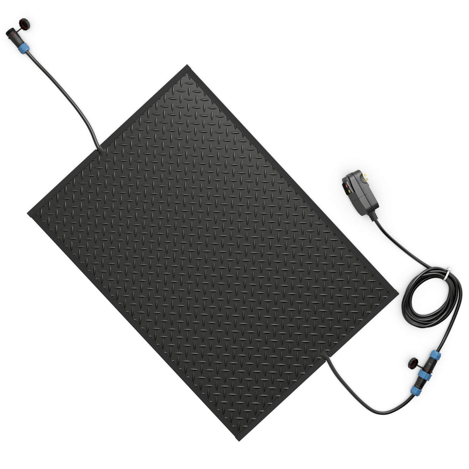 Front. Costway - 20" x 30" Heated Snow Melting Mat with 3 in/h Speed Non-Slip Rubber GFCI Plug - Black.