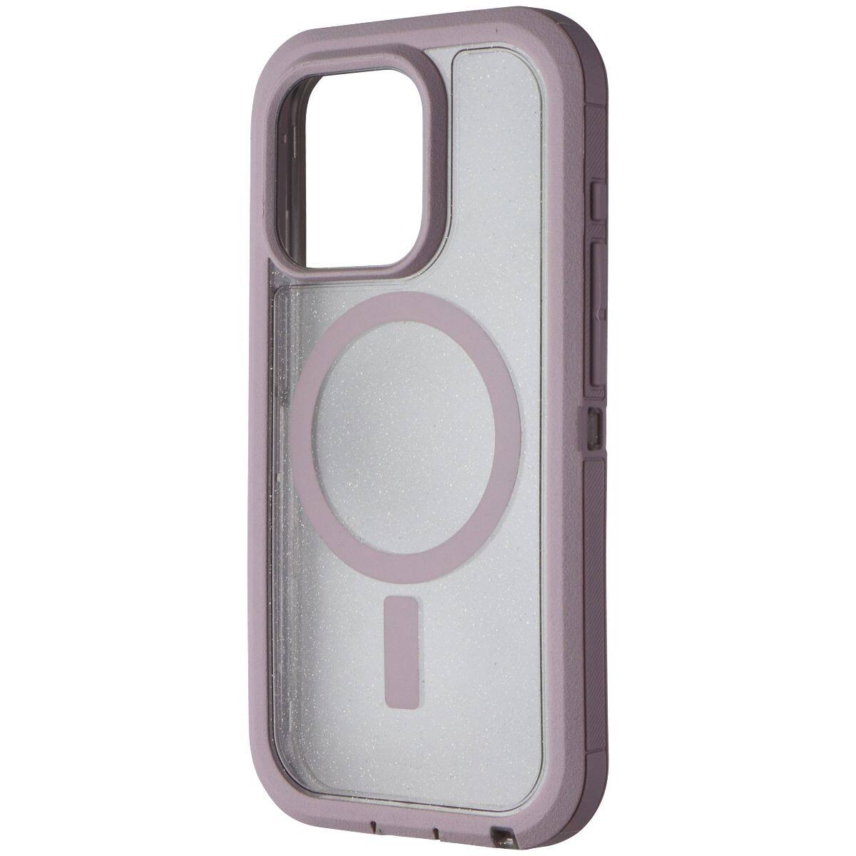 Front. OtterBox - OtterBox Defender Pro XT Case for MagSafe for iPhone 15 Pro - Starry Mountain - Pink.