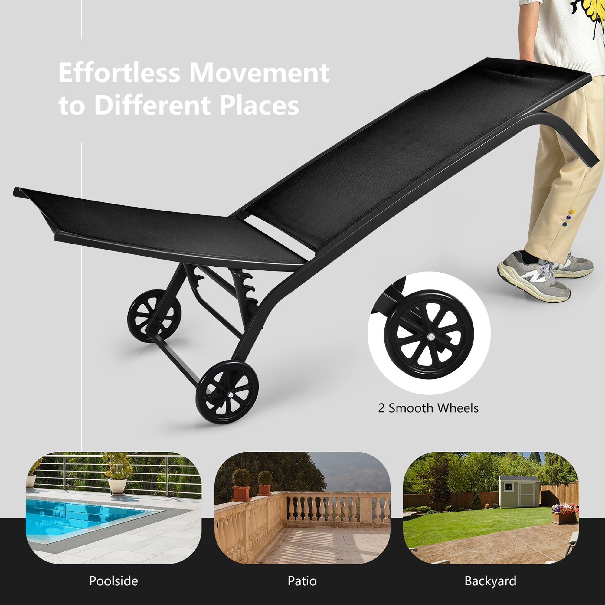 Effortless Movement to Different Places, 2 Smooth Wheels, Poolside, Patio, Backyard