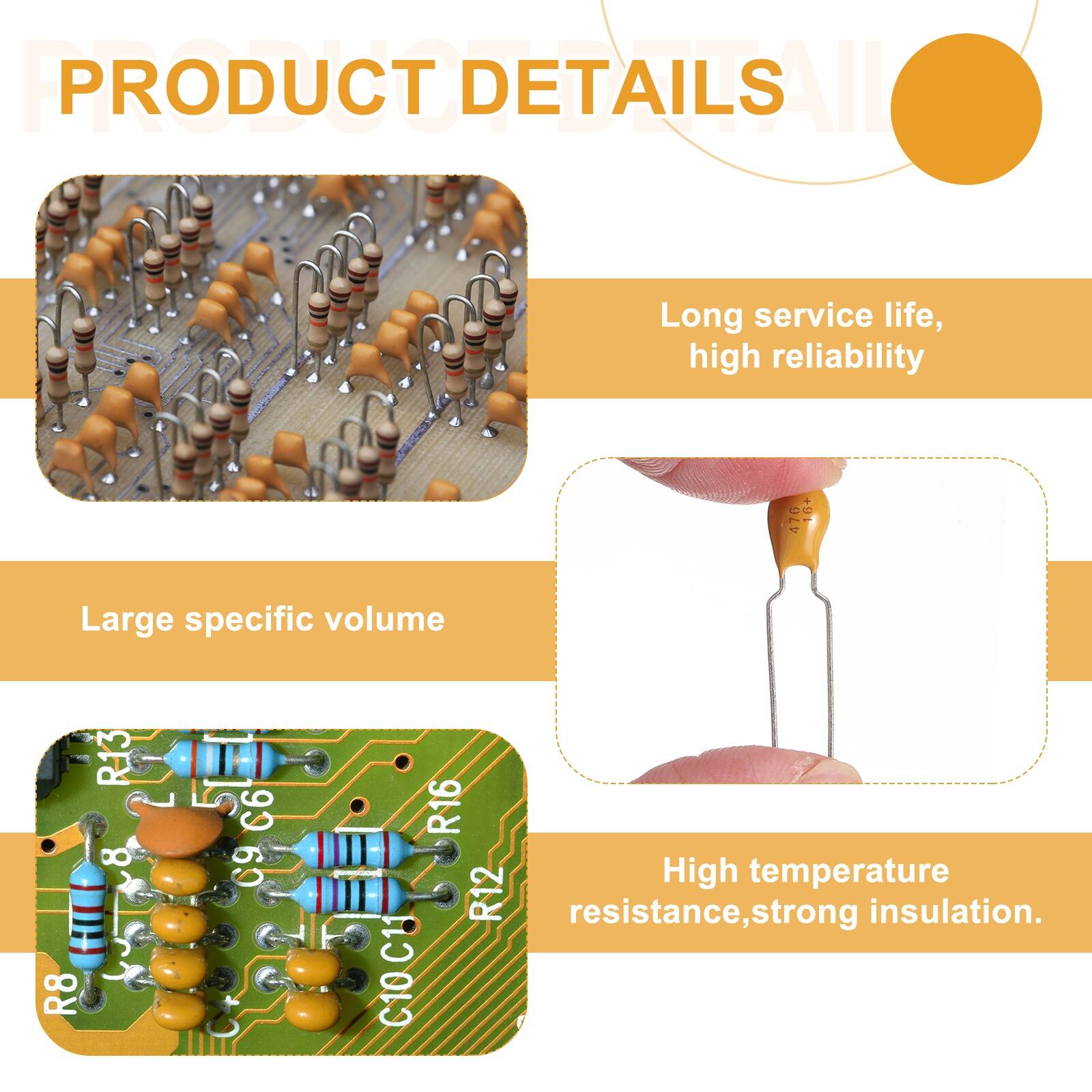 PRODUCT DETAILS

- Long service life, high reliability
- Large specific volume
- High temperature resistance, strong insulation.